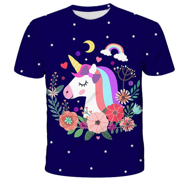 Colorful Cartoon Rainbow Unicorn Hoodie Sweatshirt