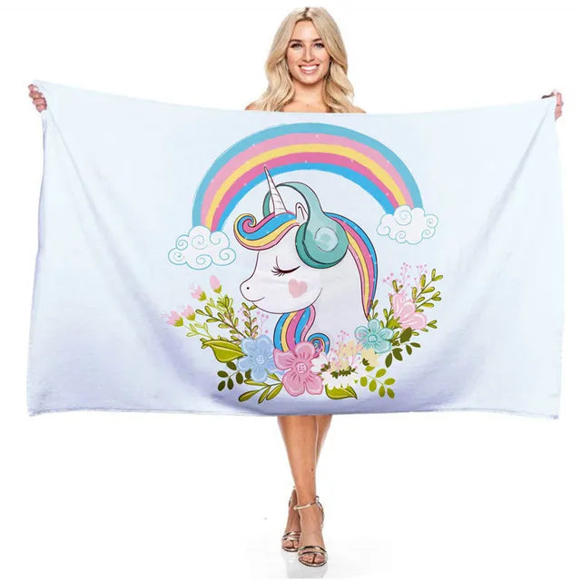 Unicorn Graphics Beach and Pool Towels