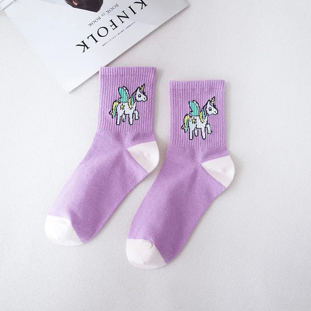 Cute Unicorn Women Socks