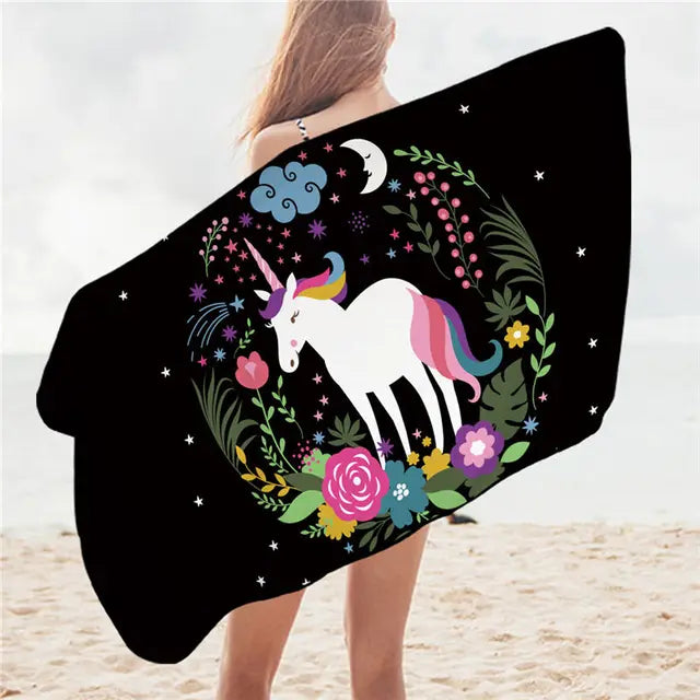 Cute Cartoon Unicorn Towels