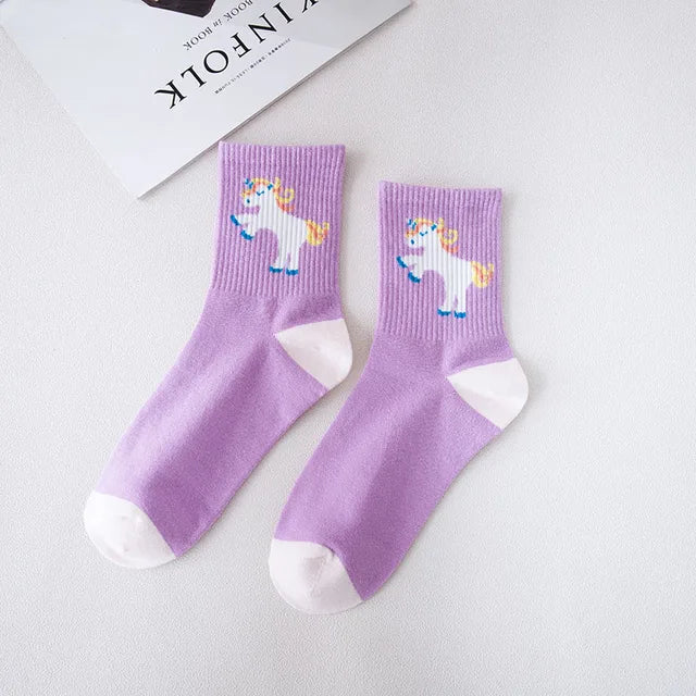 Cute Unicorn Women Socks