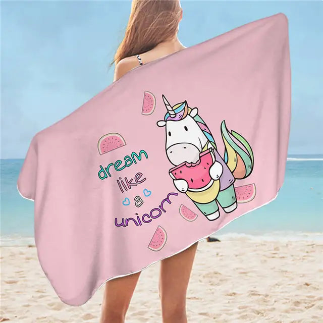 Cute Cartoon Unicorn Towels
