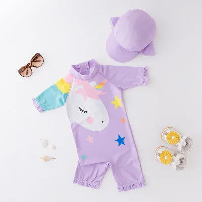 Kids Unicorn 1 Piece Swimsuit