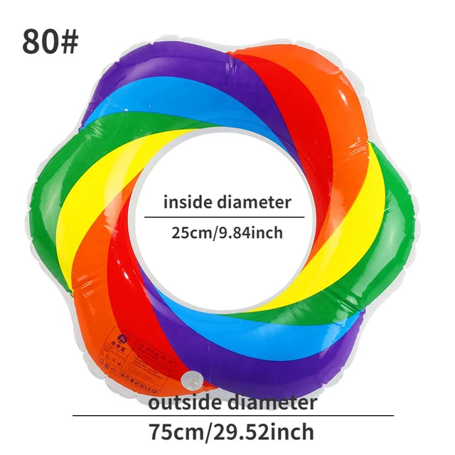 Rainbow Flower Twist Pool Tube