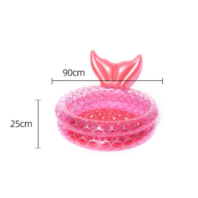 Inflatable Round Mermaid Swimming Pool