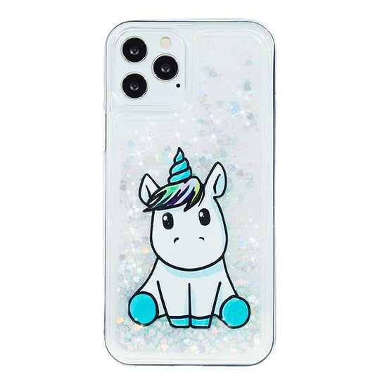 Unicorn Glitter Dynamic Liquid Case for iPhone 14 13 Pro Max 14 Plus 14ProMax