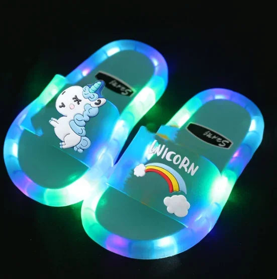 Girls Light Up Unicorn Flip-Flops