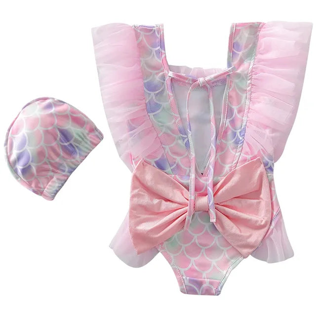 Kids Mermaid Princess One-piece Swimsuit