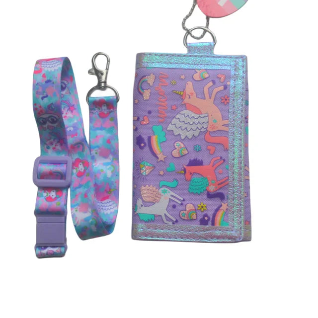 Unicorn Wallet with Lanyard Strap