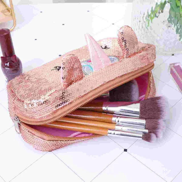 Unicorn Sequin Pencil or Cosmetic Bag