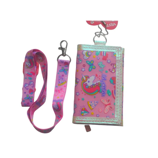 Unicorn Wallet with Lanyard Strap