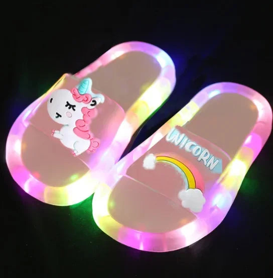 Girls Light Up Unicorn Flip-Flops