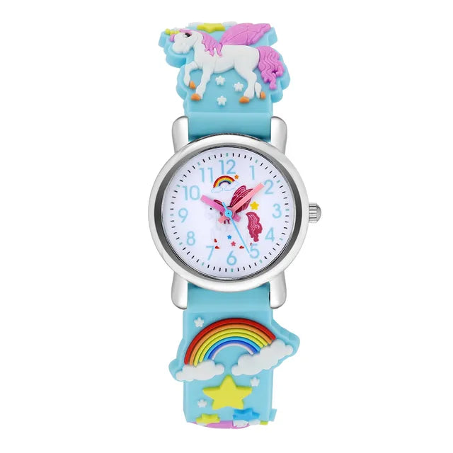 Cute Rubber strap Unicorn watch