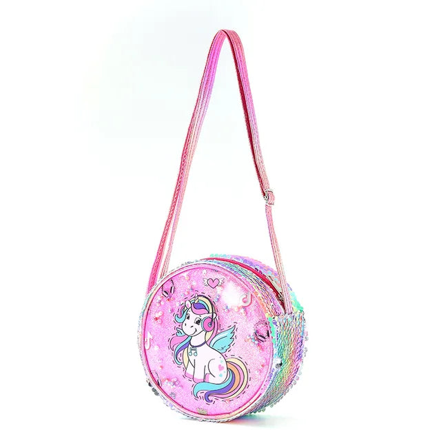 Rainbow Sequin and Glitter Unicorn Purse