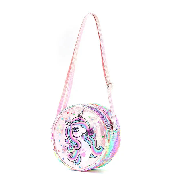 Rainbow Sequin and Glitter Unicorn Purse