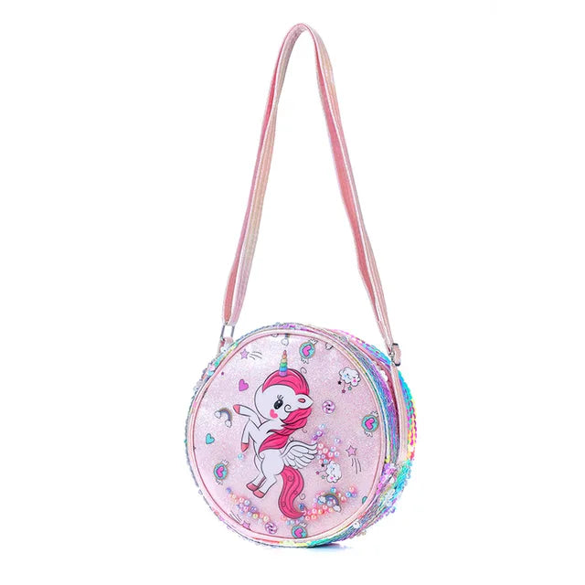 Rainbow Sequin and Glitter Unicorn Purse