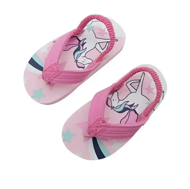 Girls Unicorn Flip Flops