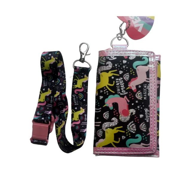 Unicorn Wallet with Lanyard Strap