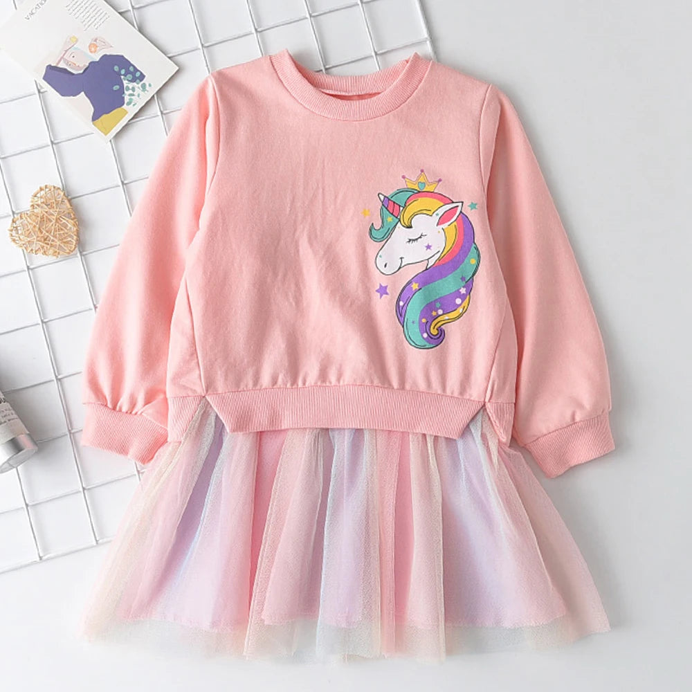 Unicorn Tulle Sweater Dress