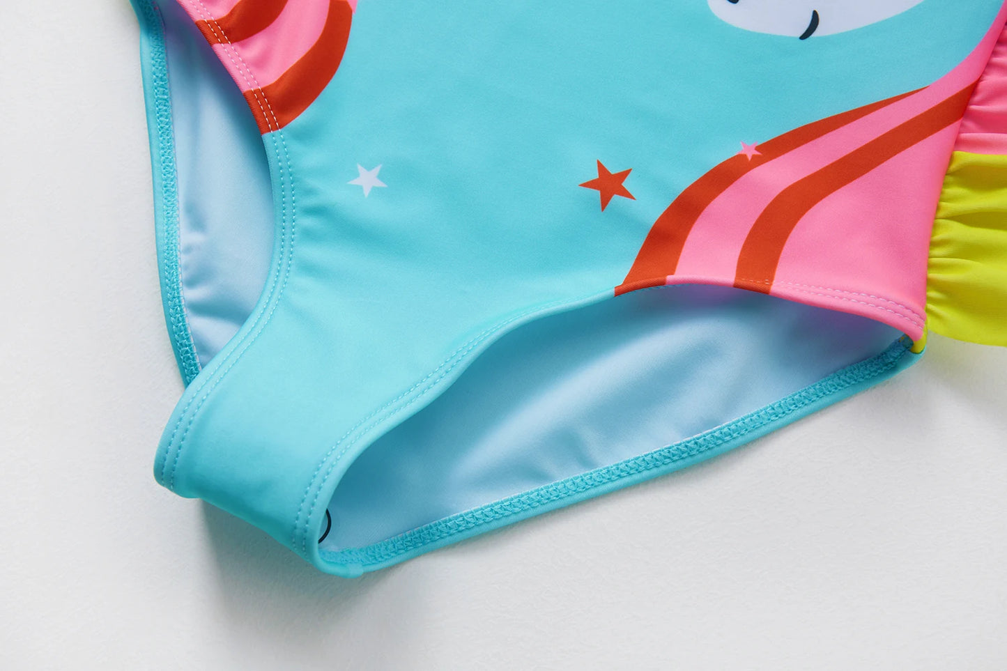 3~10Y Girls Unicorn Ruffle Swimsuit