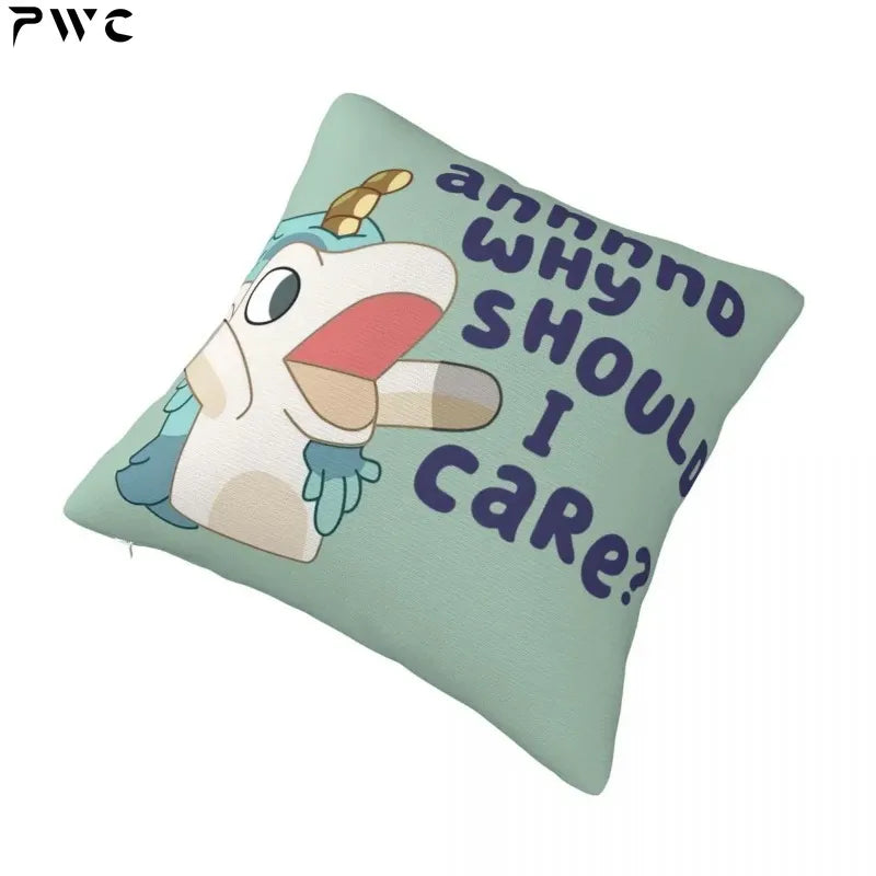 Blueys Unicorse Why Should I Care Square Pillow case