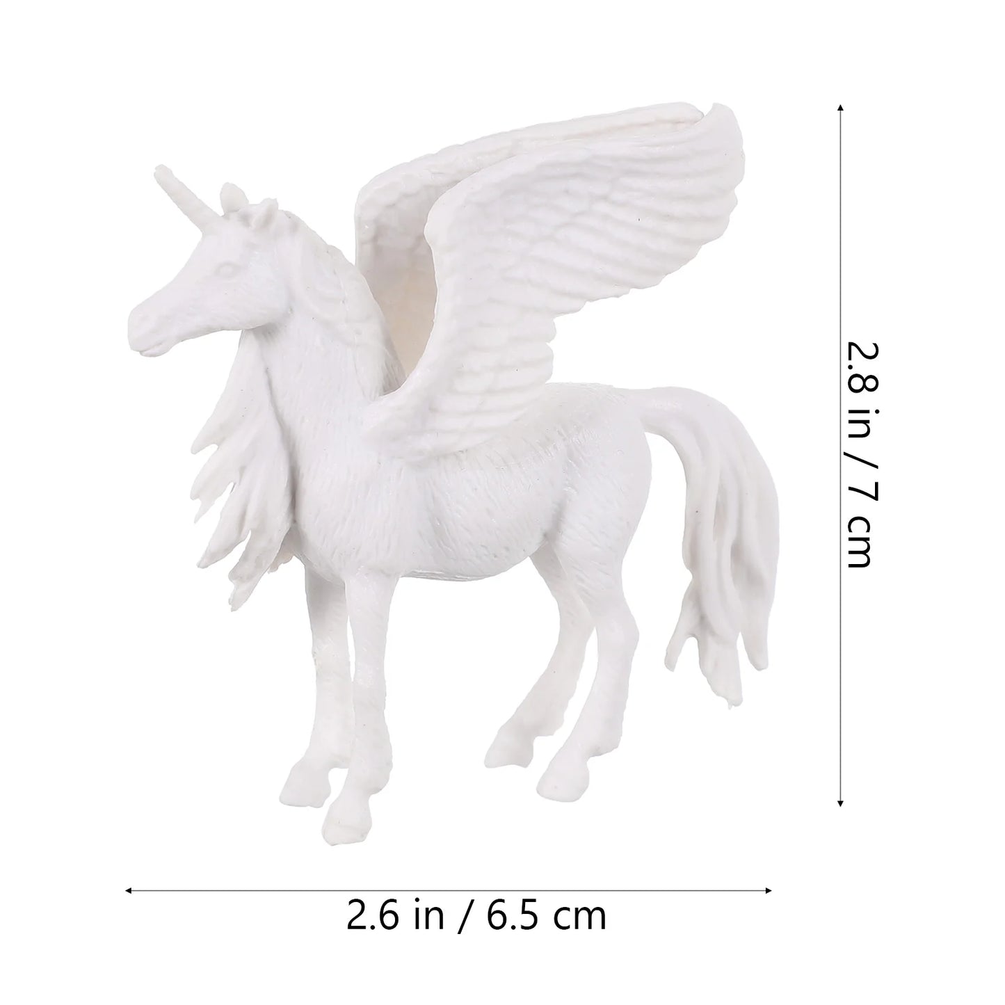 4 Paintable 3D Unicorn Figurines