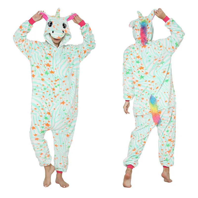 Adult Unicorn Onesie Glow in Dark pajamas and costumes