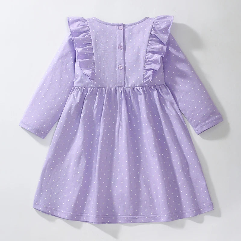 Children's Unicorn Ruffle Long Sleeve Dress