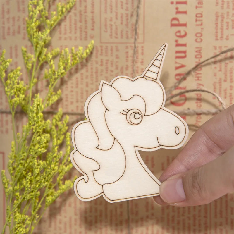 10pcs/set Unicorn Wooden DIY Painting Kit