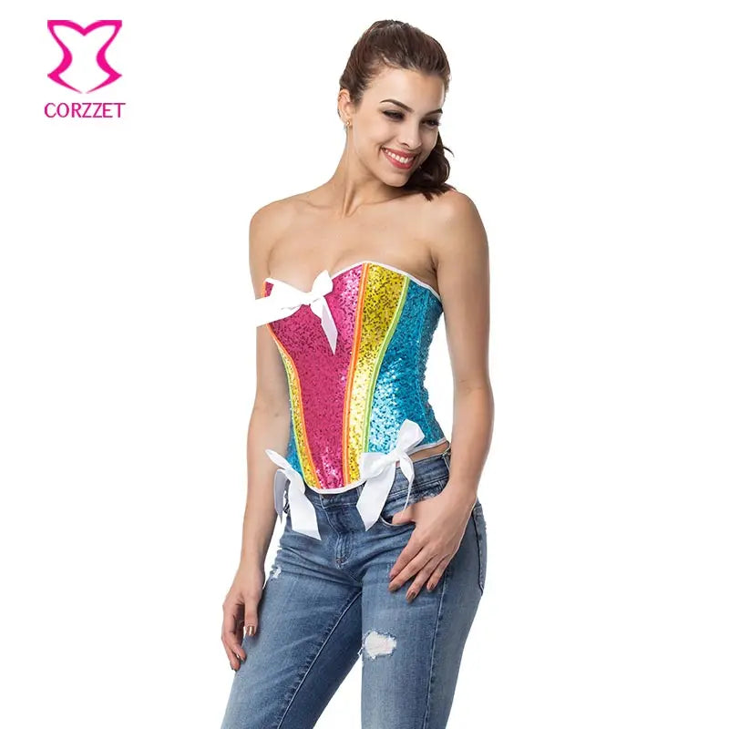 Rainbow Unicorn Corset Top