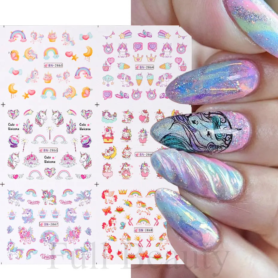 Magical Unicorn Nail Stickers