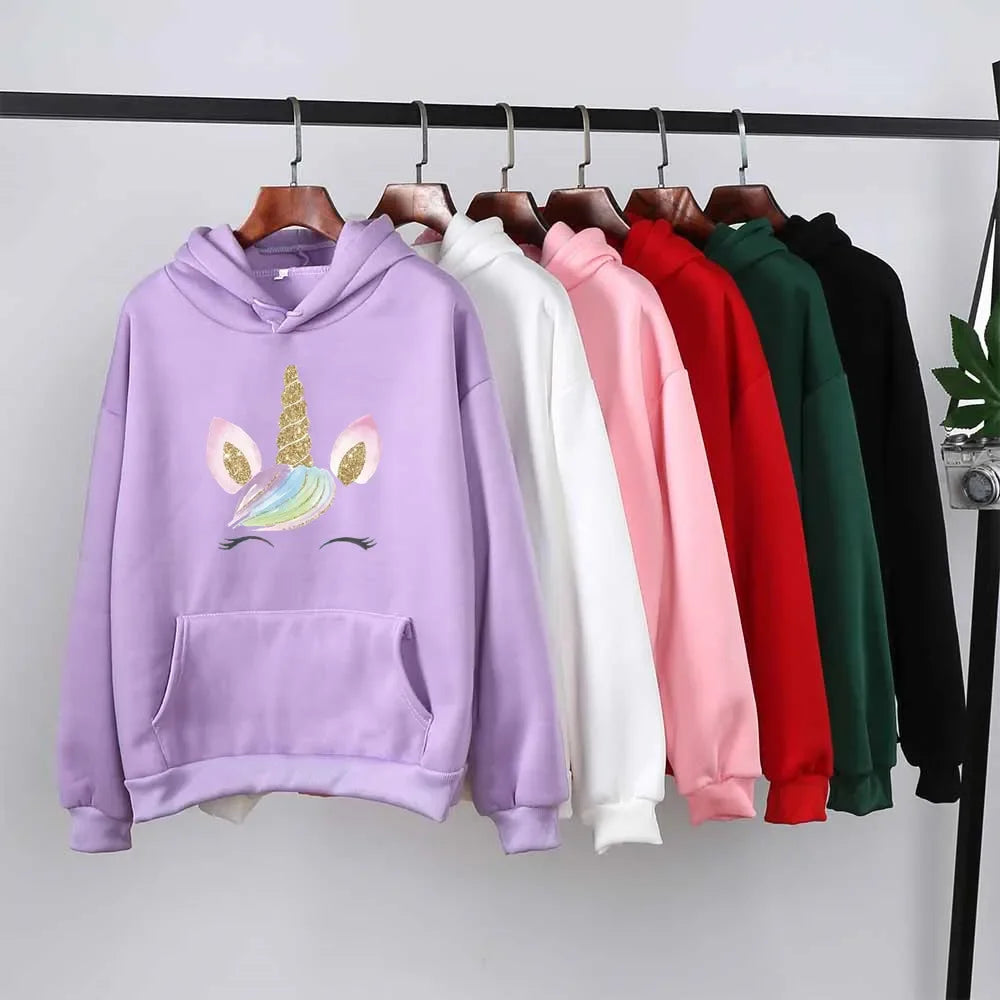 Women's Unicorn Print Hoodie