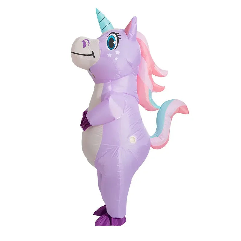 Purple Unicorn Inflatable Costume