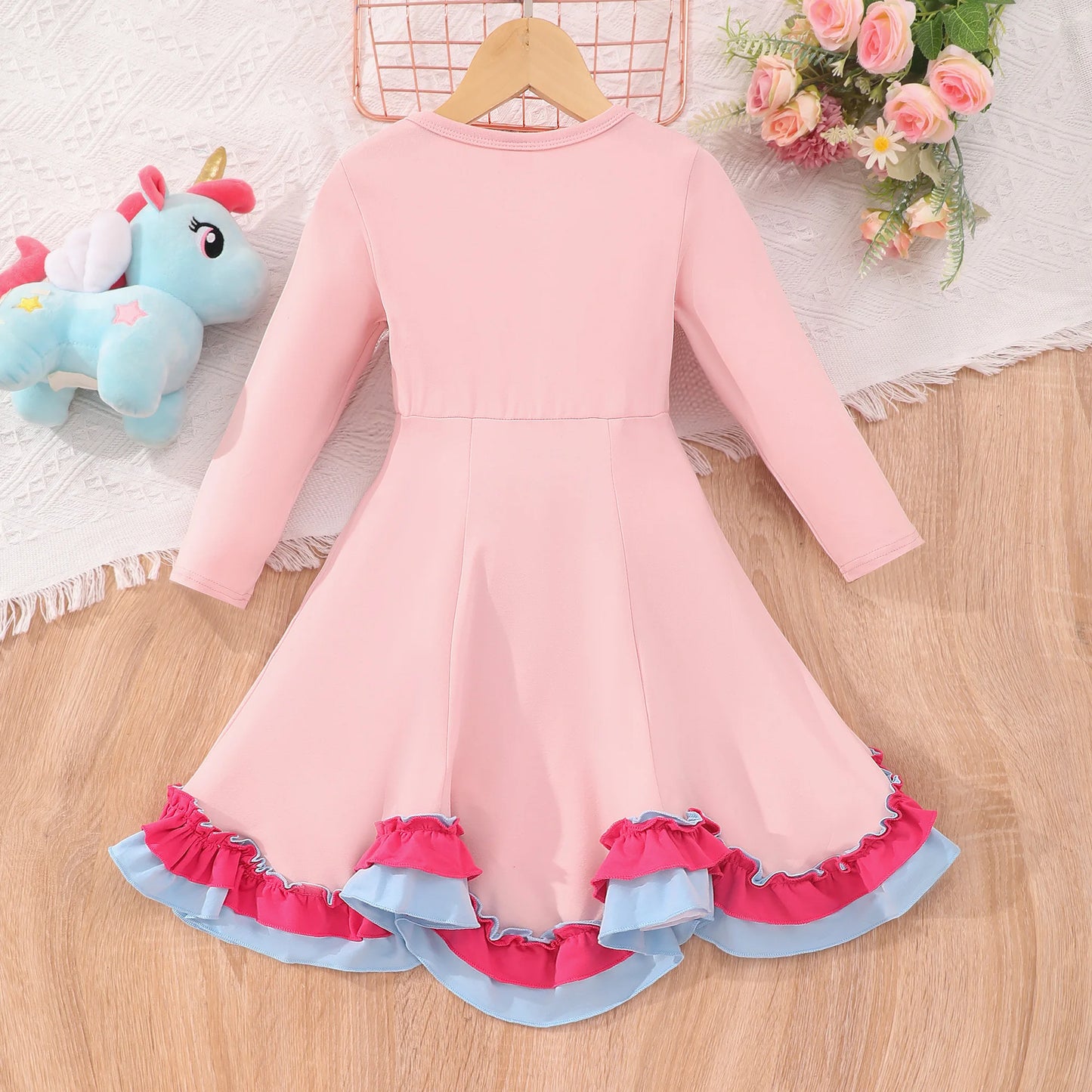 Unicorn Ruffle Trim Dress