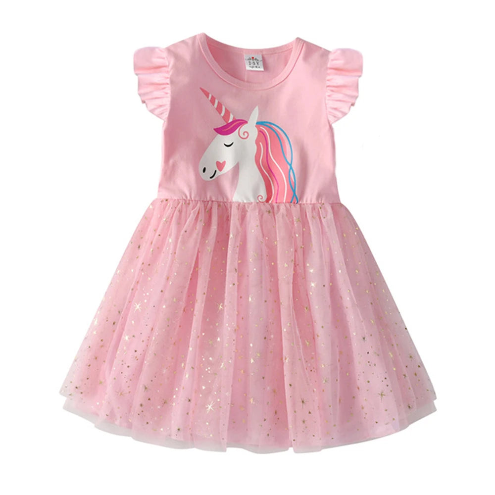 Girls Unicorn Sparkle Tulle Dress