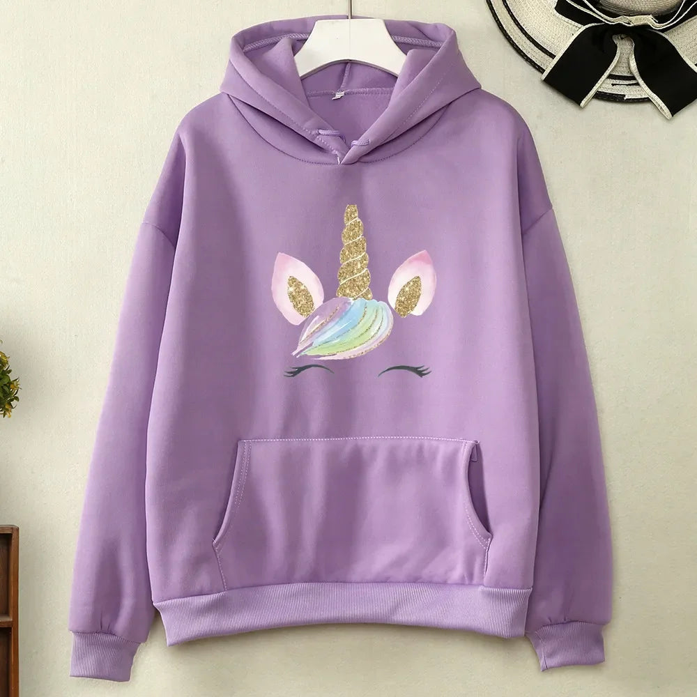 Women's Unicorn Print Hoodie