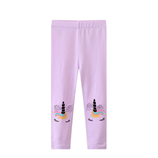 Girls Unicorn Knee Leggings