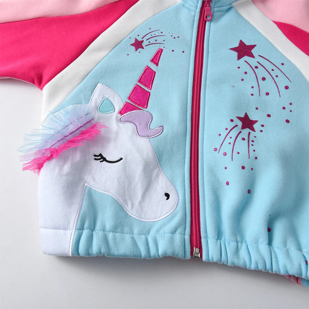 Girls Fleece Unicorn Jacket