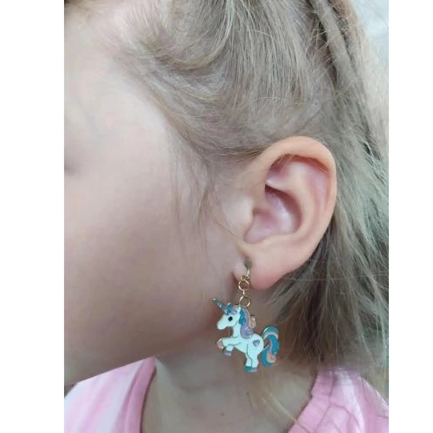 Girls Unicorn Clip-On Earrings