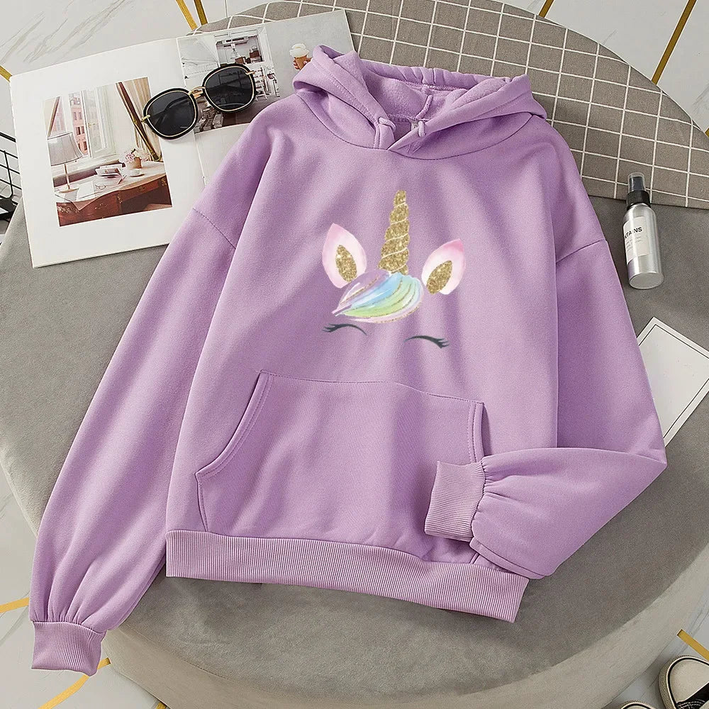 Women's Unicorn Print Hoodie