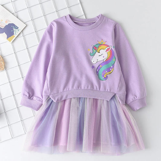 Unicorn Tulle Sweater Dress