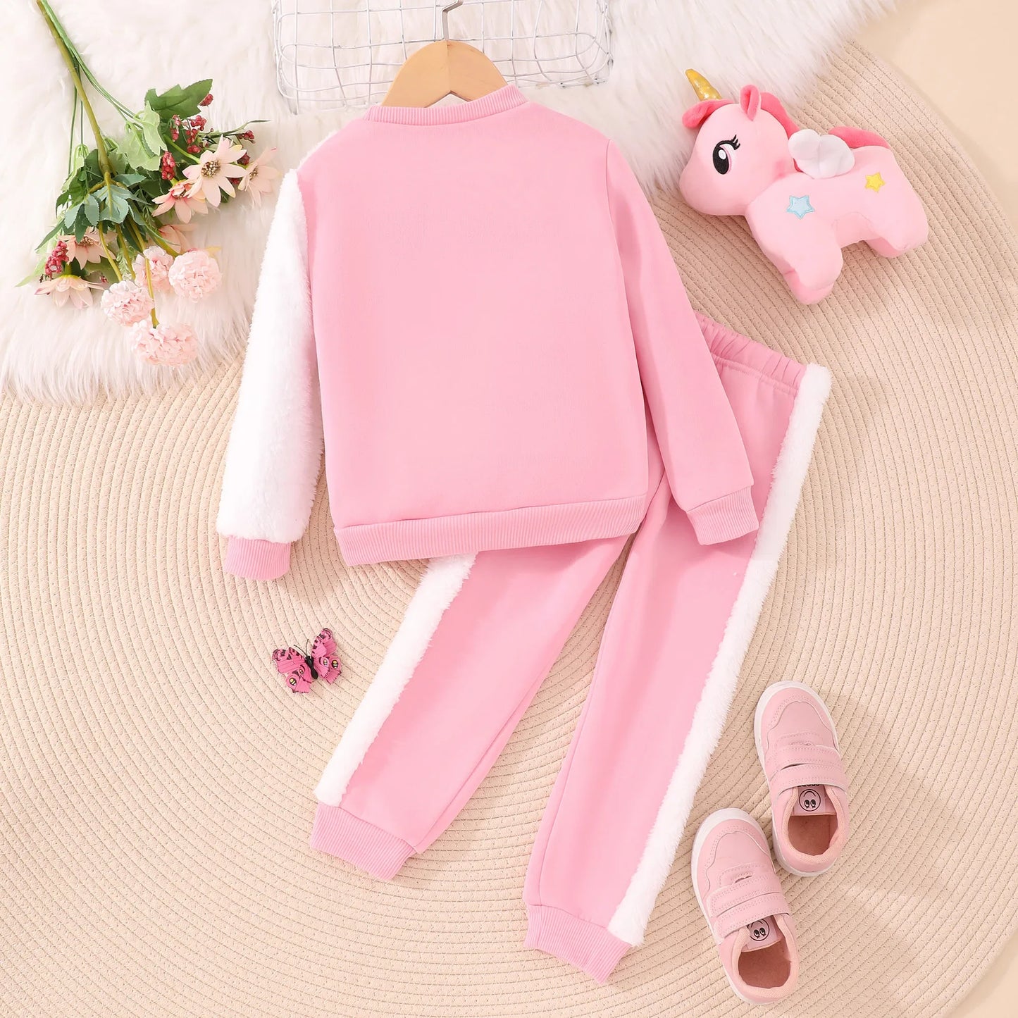 Girls Pink Unicorn Clothing Set