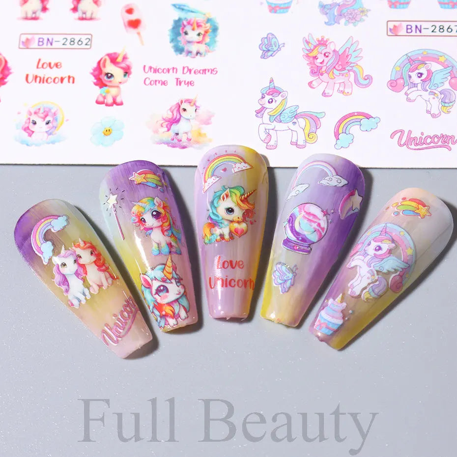 Magical Unicorn Nail Stickers