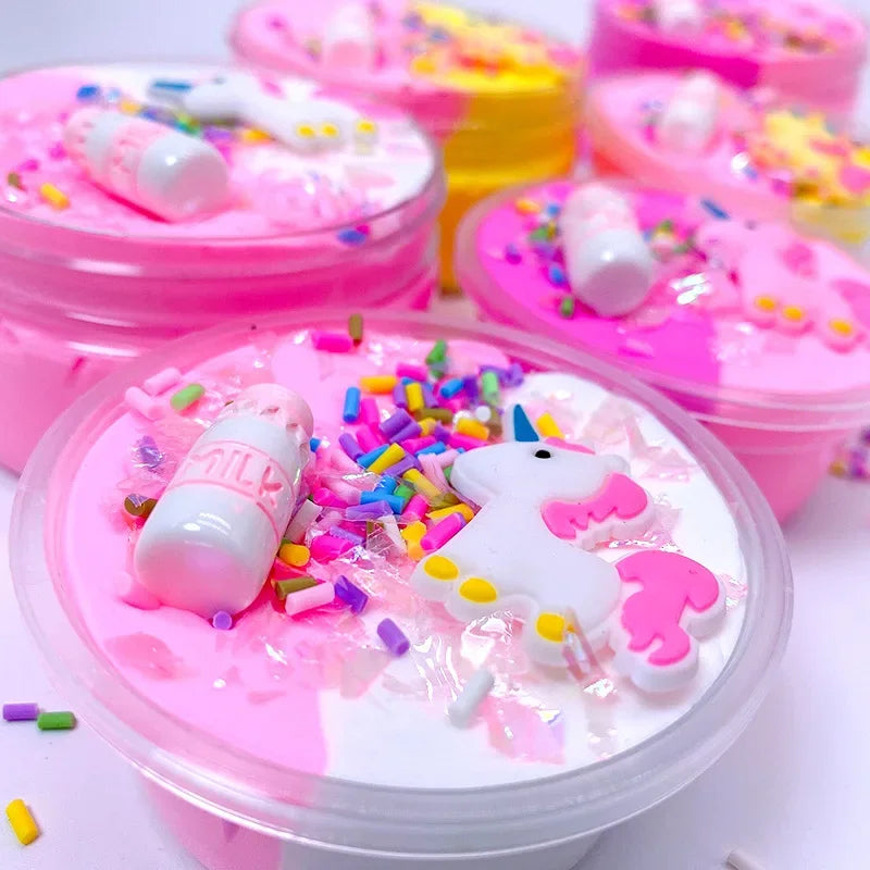 60ml Rainbow Unicorn Puff Slime