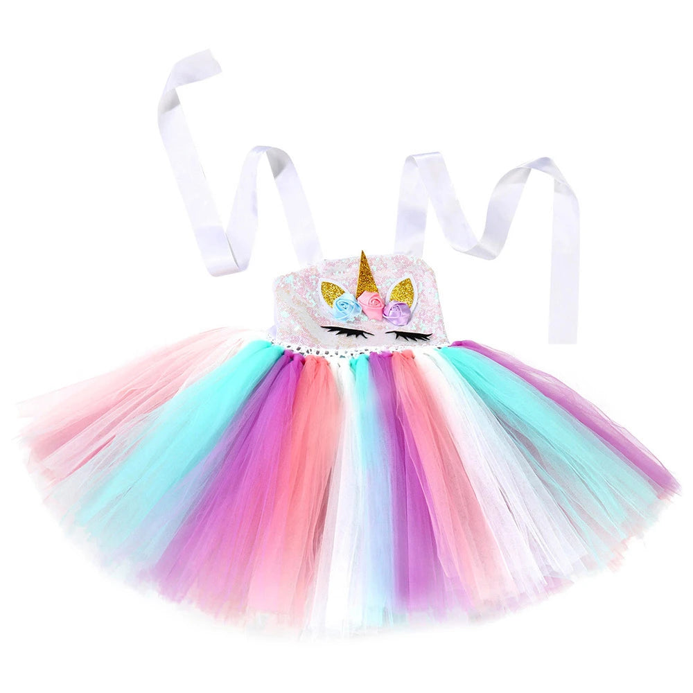 Pastel Sequins Unicorn Dress Costume