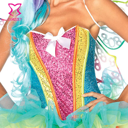 Rainbow Unicorn Corset Top