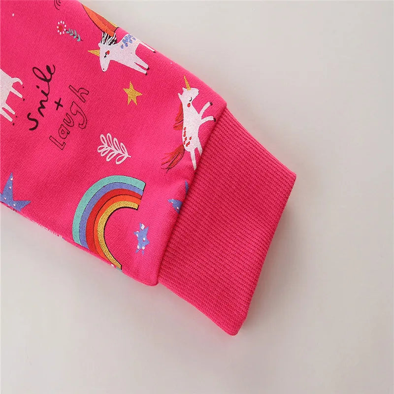 Girls Hot Pink Unicorn Sweater