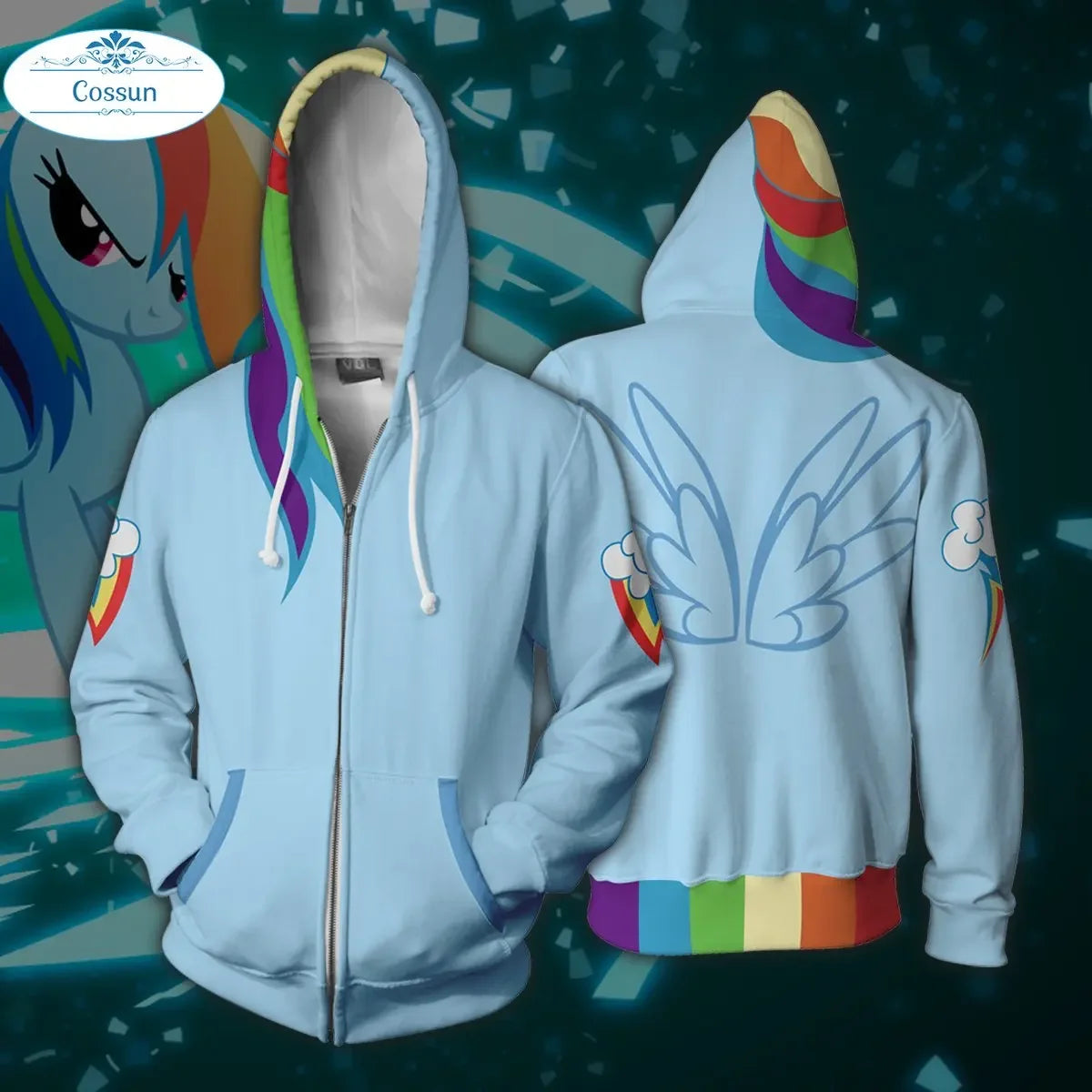 Rainbow Dash Cosplay Costume Hoodie