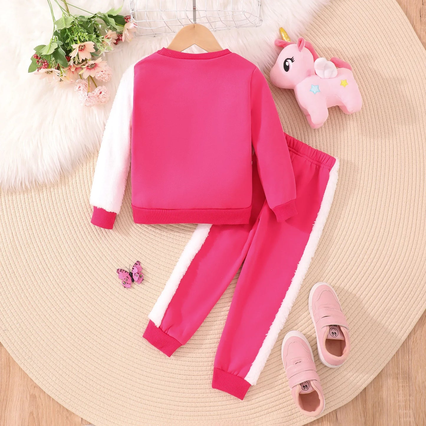 Girls Pink Unicorn Clothing Set