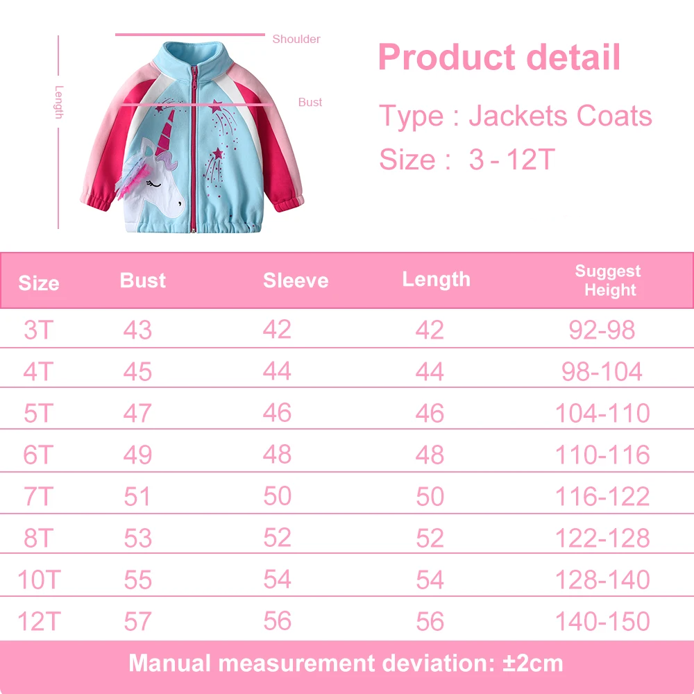 Girls Fleece Unicorn Jacket